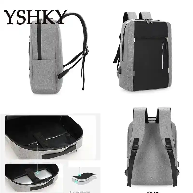 বিজনেস ল্যাপটপ ব্যাকপ্যাক (৩ পিস কম্বো) - USB চার্জিং, ওয়াটারপ্রুফ, স্টাইলিশ
