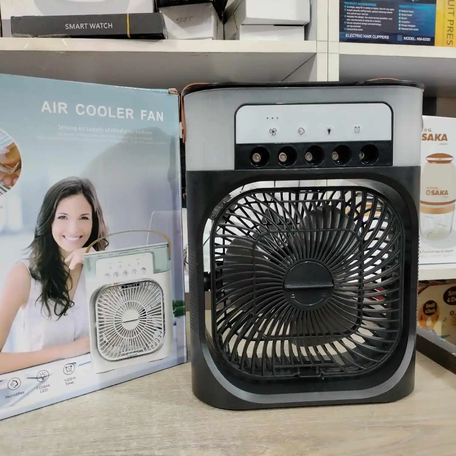 3 in 1 USB Mini Portable Fan Air Cooling fan Humidifier Purifier Mist Cooler with LED Light