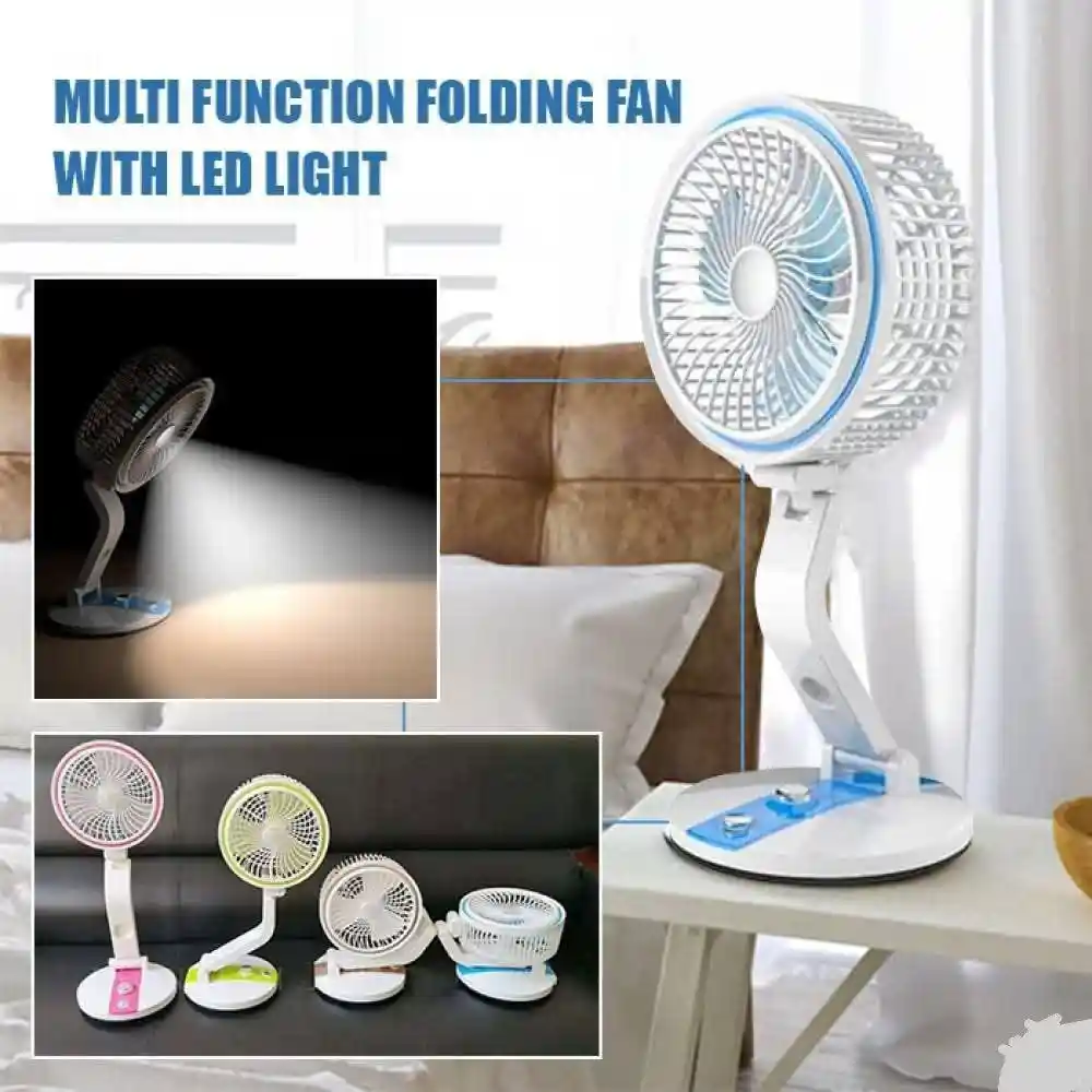 Rechargeable Folding Fan With LED Light (LR Fan)
