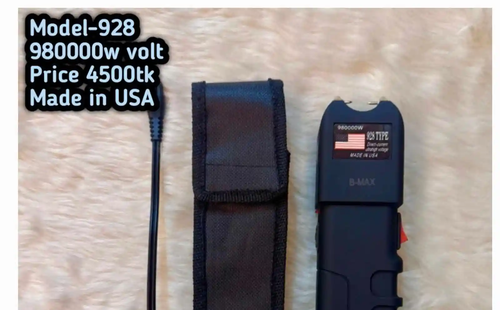 980,000 Volt-Stun Gun (928 Type) with Flashlight