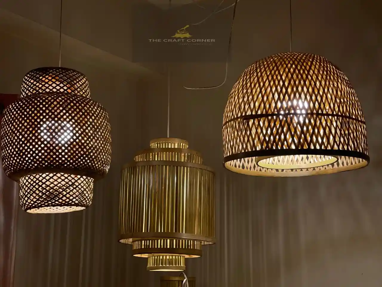 Two layer tapa hanging lampshade