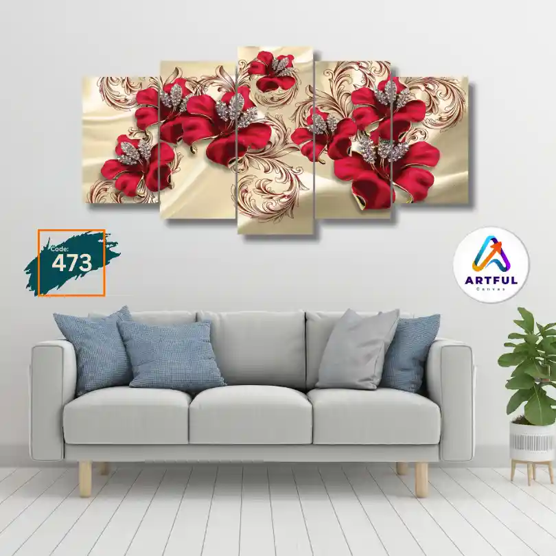 36×18 inch 5 Part split Wall Canvas Home decor
