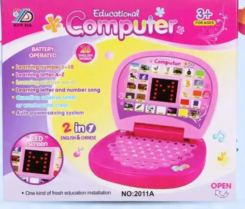 Kids EDUCATIONAL Computer with LED Display and Music