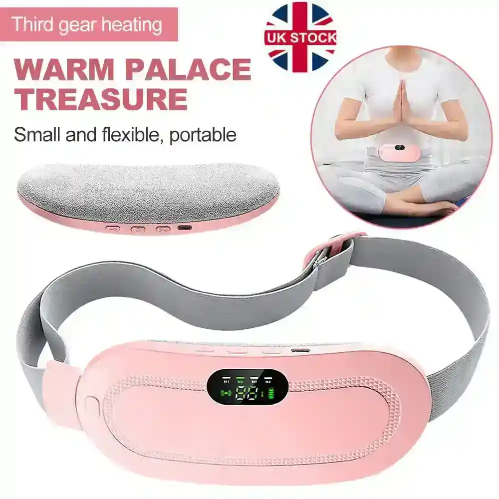 GLX premium Heating Pad for Period Cramps & Vibration Slimming Massage Belt