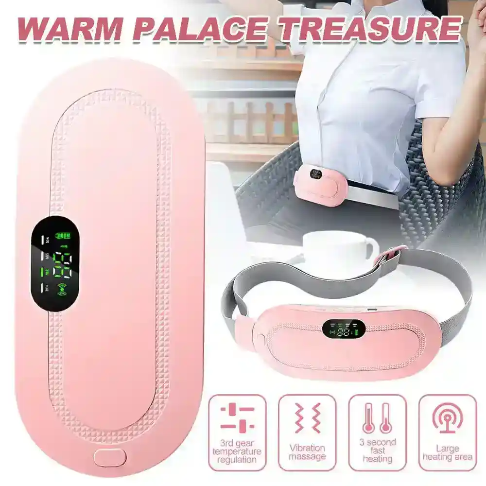 GLX premium Heating Pad for Period Cramps & Vibration Slimming Massage Belt