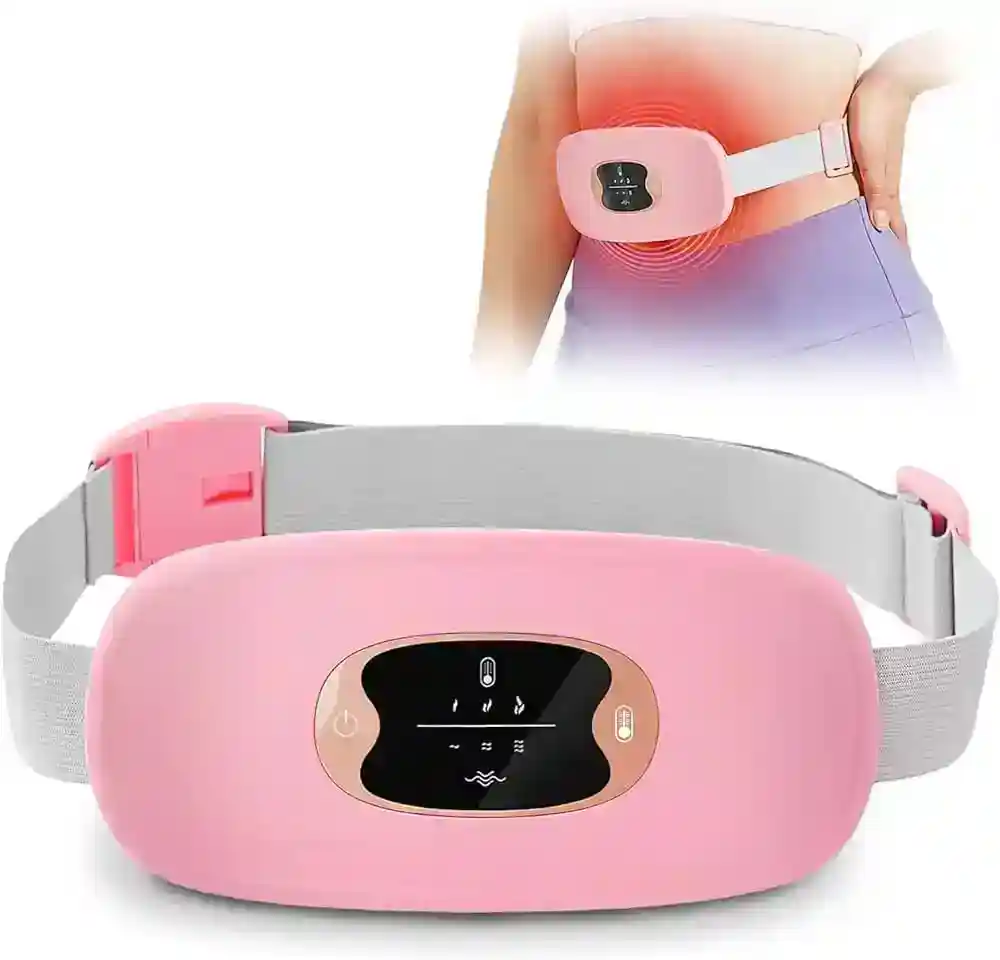 GLX premium Heating Pad for Period Cramps & Vibration Slimming Massage Belt