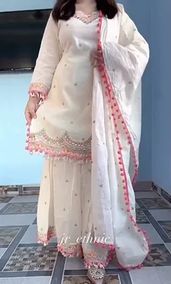 Garara Dress Cotton Collection with Embroidery | Globalix Fashonix Bangladesh