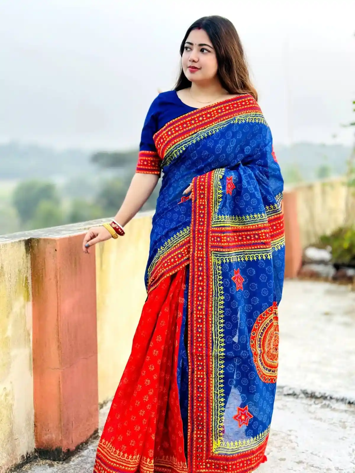 Boishakhi Couple Dress Sharee & Panjabi Set | Premium Saree & Silk Panjabi BD | Globalix Fashonix